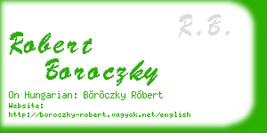 robert boroczky business card