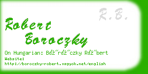 robert boroczky business card